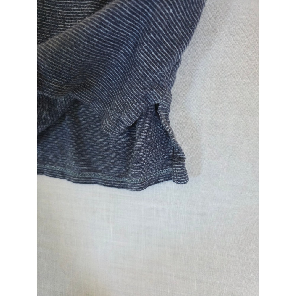 Patagonia Trail Harbor Tee Small Long Plains Berlin Blue Striped Boxy Hemp - Picture 3 of 7